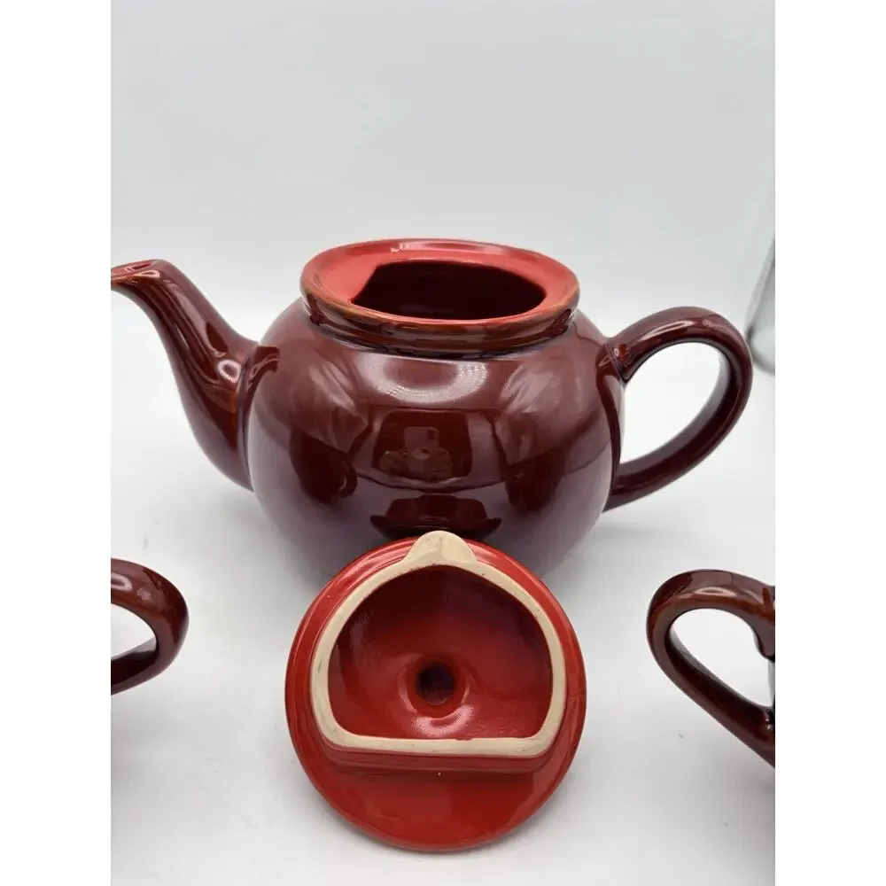 Vintage Pier 1 Imports Tea Set With Teapot and 4 Cups